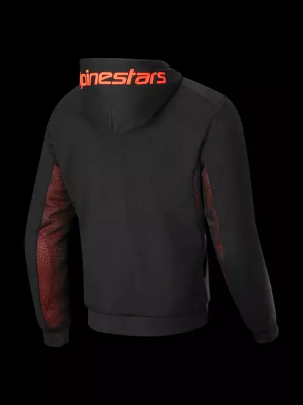 Alpinestars Hoodie Chrome Air Svart/Röd Fluo - Jackor Onroad - D485766 - 2