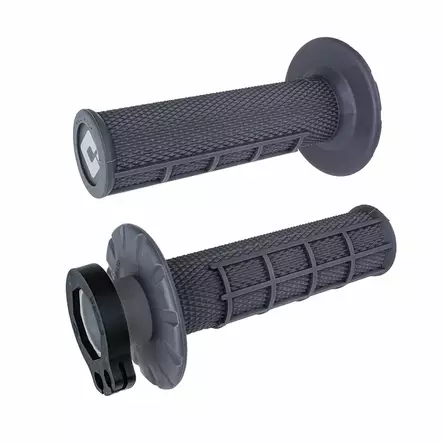 ODI Half-Waffle MX Lock-On Grip Set Graphite - Handtag - D490176 - 1