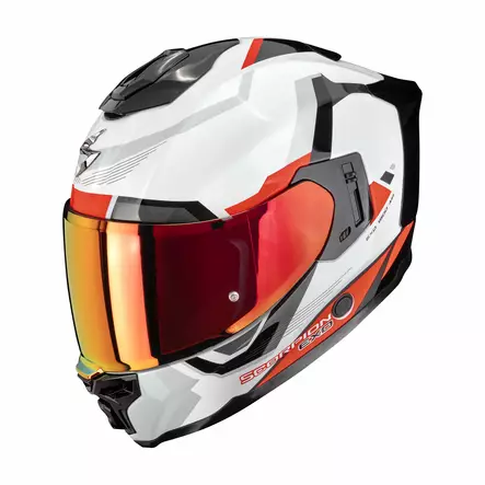 SCORPION Helmet EXO-1500 AIR ARENA White-Red - Skoterhjälmar - D514996 - 1
