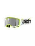 Alpinestars Goggle Vision 8 WORDMARK Vit/Gul Fluo/Spegel Silver - Goggles Onroad - D480706 - 1