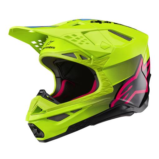 Alpinestars Hjälm S-M10 2206 Unite Gul Fluo/Rosa - Skoterhjälmar - D452136 - 1