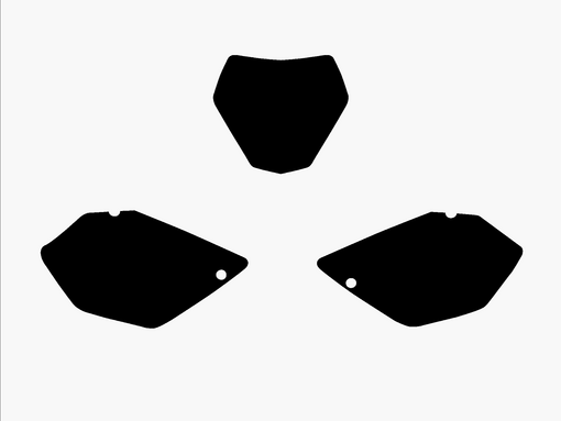 Blackbird nummerbottnar svart YZ125/250 06-14 - Dekaler - D13616 - 1