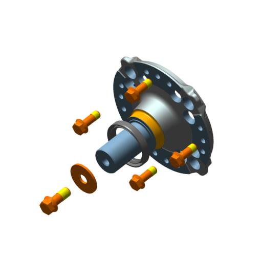 Camso R4S/T4S/X4S/UTV 4S1 Hub axle Multi 4x110,4x115,4x137 - Reservdelar till bandsatser - D257206 - 1