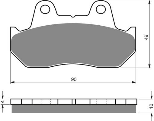 GOLDFREN Bromsbelägg 050 Ceramic Carbon S3 - Bromsbelägg - D26456 - 1