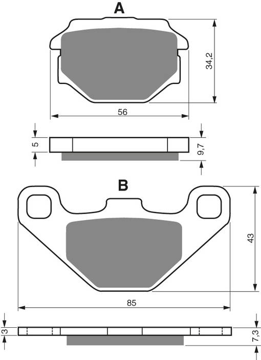 GOLDFREN Bromsbelägg 094 Ceramic Carbon K1 - Bromsbelägg - D19286 - 1
