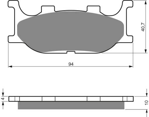 GOLDFREN Bromsbelägg 099 Ceramic Carbon S3 - Bromsbelägg - D26496 - 1