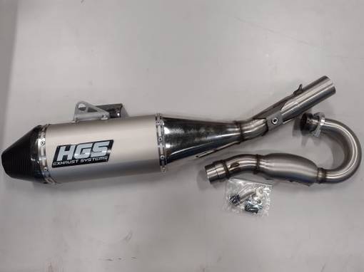 HGS Avgassystem 4T komplett CRF250R 22-24 Röd ljuddämpare New design - Komplett avgassystem - D421236 - 1