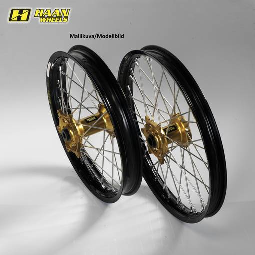 Haan wheel KX65 00- 14-1,60 GOLD HUB/BLACK RIM - Kompletta hjul - D334306 - 1
