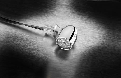 Kellermann Atto® DF LED mini indicator 3 in 1 chrome w/ clear glass - Blinkers - D423156 - 1