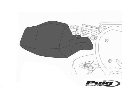 Puig Hand Guards Benelli Trk502/X C/Black - Handskydd - D427496 - 1