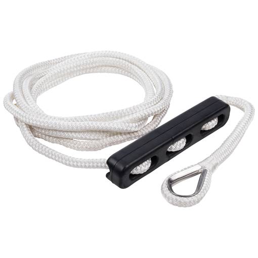 Qvarken Bryggförtöjning Dockline med ryckdämpare 14mm 4m vit - Docking - D405036 - 1