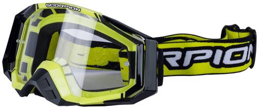 SCORPION Goggle svart/gul antifog klar - Goggles Onroad - D445766 - 1