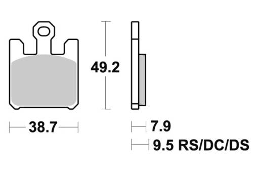 Sbs Bromsklossats Sintered - Bromsbelägg - D107046 - 1