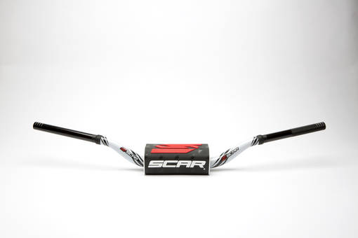 Scar Handlebar O² COLOR Ø28,6 (1 1/8”) - 65/85 Low Mini - WHITE Bar - BLACK Bar - Styren - D461376 - 1