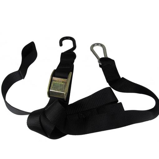 TMV Tiedowns 1,5" With Ass. Loop&coated S-Hook (2pcs)-Black - Spännband & Tillbehör - D434866 - 1