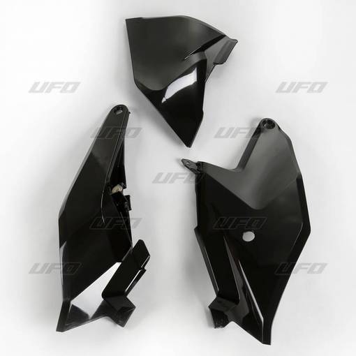 UFO Sidopaneler + vänster luftburkslock KTM 85SX 18-24 Svart 001 - Nummerplåtar - D127496 - 1