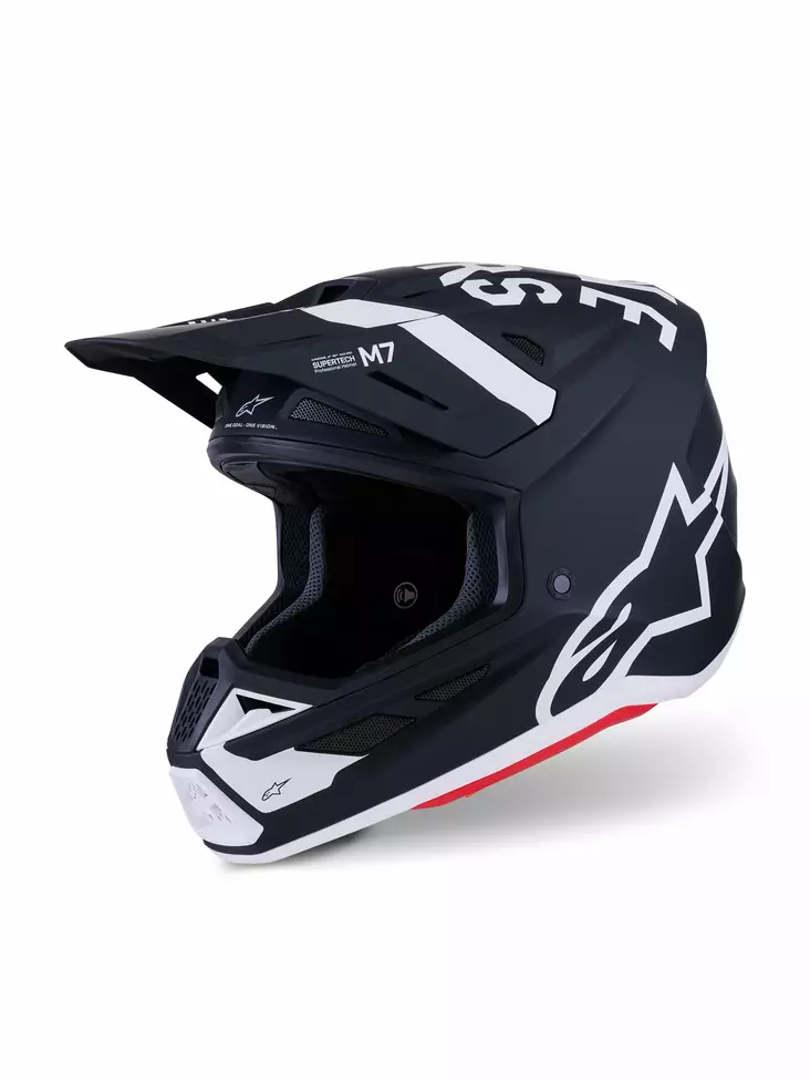 Alpinestars Hjälm S-M7 Dasher Svart/Vit - Skoterhjälmar - D494056 - 1