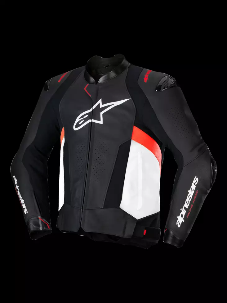 Alpinestars Skinnjacka Missile v3 Svart/Vit/Röd Fluo - Jackor Onroad - D477356 - 1