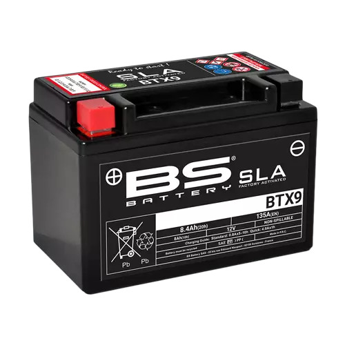 BS Battery BTX9 (FA) SLA - Sealed & Activated - Batteri & Laddning - D151276 - 1