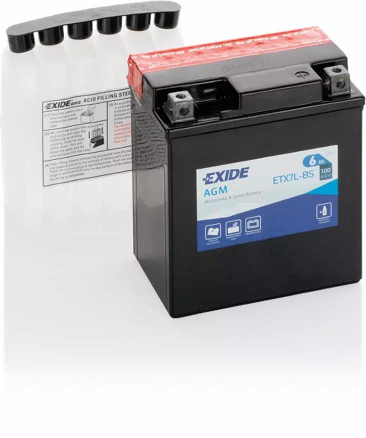 Exide batteri ETX7L-BS - Batteri & Laddning - D528776 - 1