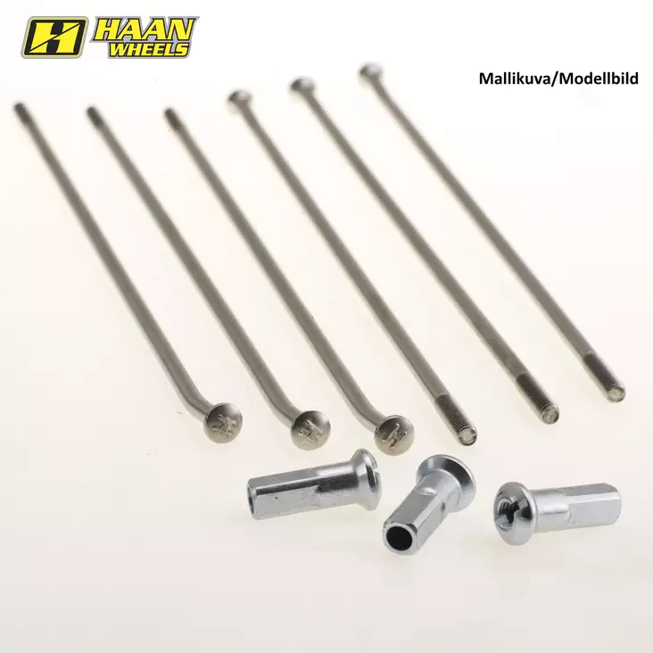 Haan 5x Spoke Silver for Haan hub Rear 19" - Ekersatser - D502596 - 1