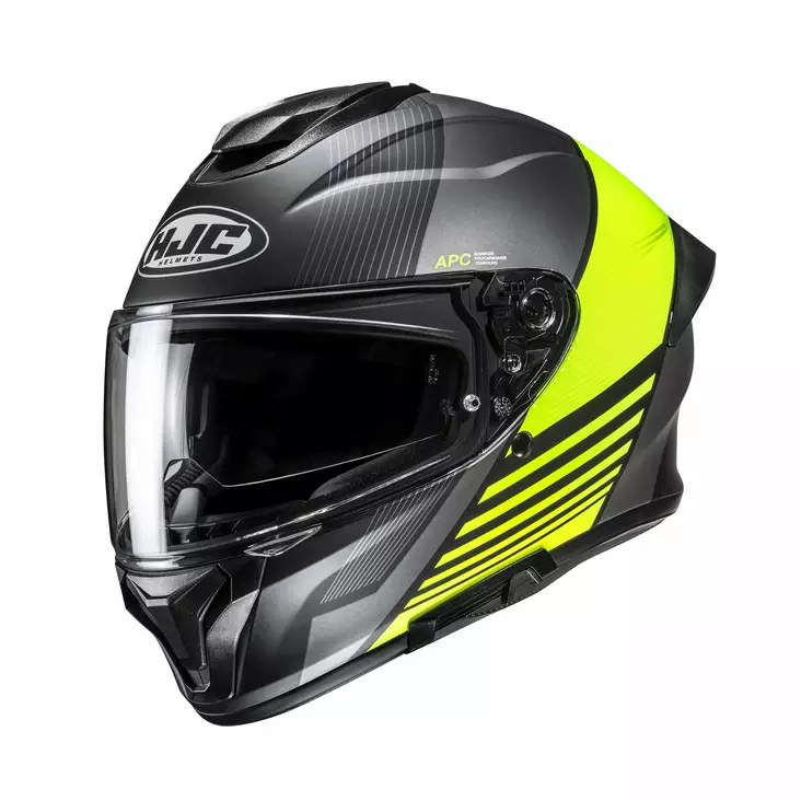 HJC Helmet C71 Morix Svart/Fluo Gul MC3HSF - Skoterhjälmar - D508716 - 1