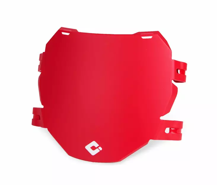 ODI DH E-MTB Number Plate for use with Triple-Crown Forks - Red - Handtag - D490536 - 1