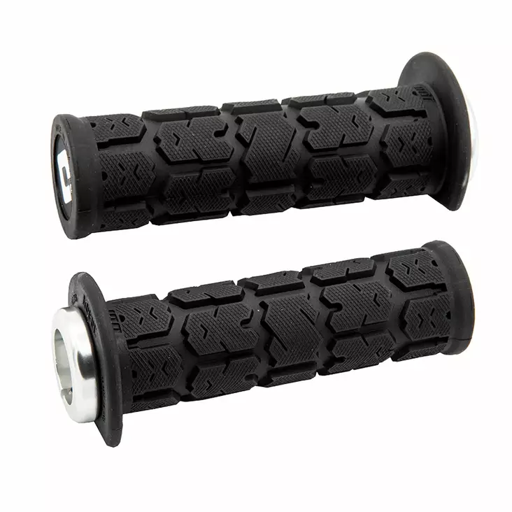 ODI (Single-Clamp) GRIPS ROGUE ATV/PWC - V2.1 L/O 125mm ¾ Flg Black w/Silver Cla - Handtag - D490386 - 1