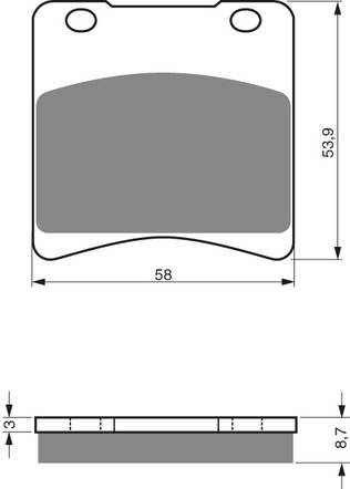 GOLDFREN Bromsbelägg 085 Ceramic Carbon S3 - Bromsbelägg - D26487 - 1