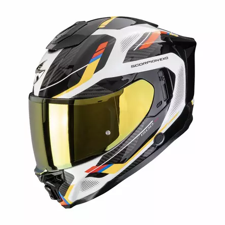 SCORPION Helmet EXO-1500 AIR SLEEK White-Blue-Yellow - Skoterhjälmar - D515007 - 1