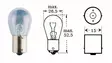Glödlampa 12v 21w Ba 15s - Glödlampor - D475627 - 1