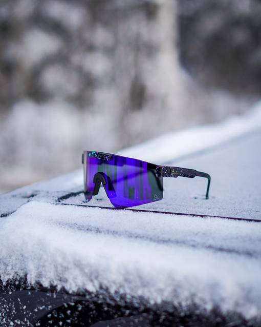 AMOQ Comet Solglasögon Svart Splash - Blå Spegellins - Solglasögon - D394047 - 1