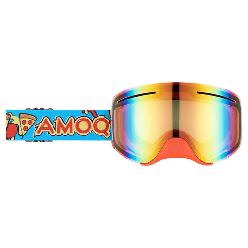 AMOQ Vision Vent+ Magnetic Skoterglasögon Pizza - Red Mirror - Goggles - D427787 - 1
