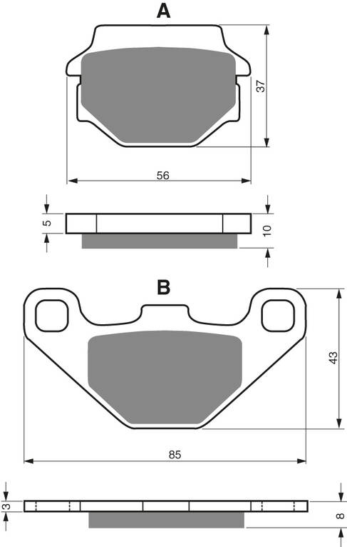 GOLDFREN Bromsbelägg 005 Ceramic Carbon S3 - Bromsbelägg - D26407 - 1