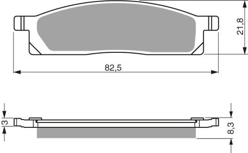 GOLDFREN Bromsbelägg 034 Ceramic Carbon AD - Bromsbelägg - D19267 - 1