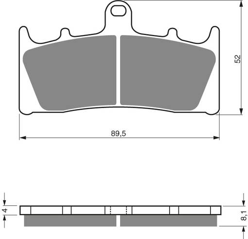 GOLDFREN Bromsbelägg 039 Ceramic Carbon S3 - Bromsbelägg - D26447 - 1