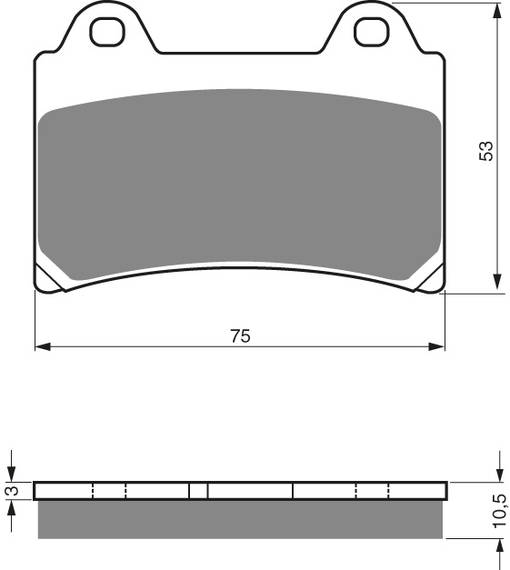 GOLDFREN Bromsbelägg 073 Ceramic Carbon S3 - Bromsbelägg - D26477 - 1