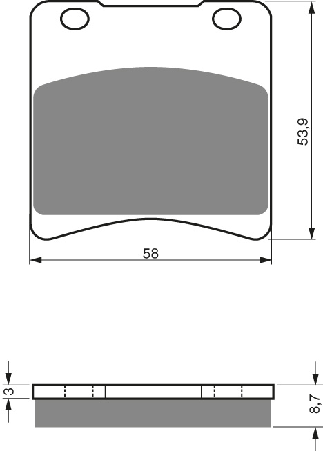 GOLDFREN Bromsbelägg 085 Ceramic Carbon S3 - Bromsbelägg - D26487 - 1
