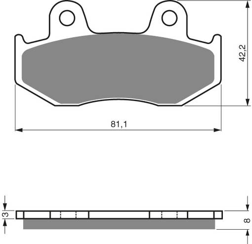 GOLDFREN Bromsbelägg 138 Ceramic carbon AD - Bromsbelägg - D26517 - 1
