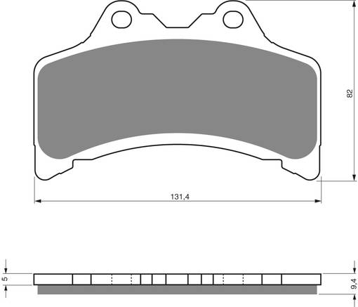 GOLDFREN Bromsbelägg 204 Ceramic carbon AD - Bromsbelägg - D26557 - 1