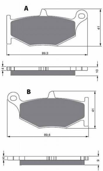 GOLDFREN Bromsbelägg 241 Ceramic Carbon AD - Bromsbelägg - D26577 - 1