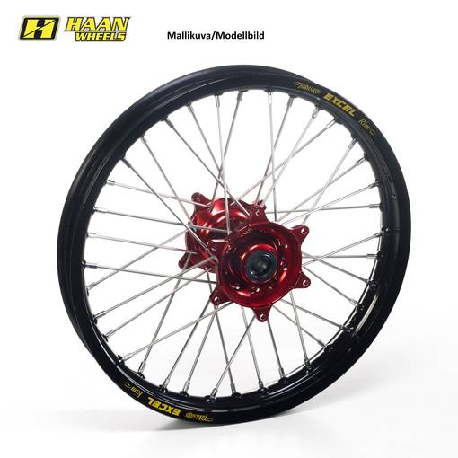 Haan wheel CR 125 / CRF 250 02-13 19-1,85 BLACK RIM/RED HUB - Kompletta hjul - D33857 - 1