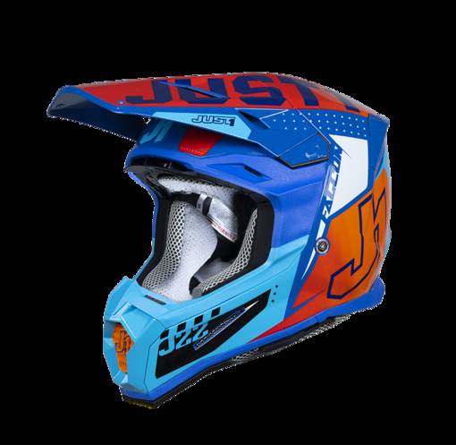 Just1 Hjälm J-22 F Falcon Orange/Blå - Skoterhjälmar - D429127 - 1