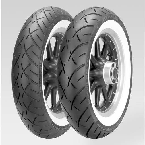 Metzeler ME 888 Marathon Ultra WW 100/90-19 M/C 57H TL Fr. (WHITEWALL) - Custom-Touring - D11527 - 1