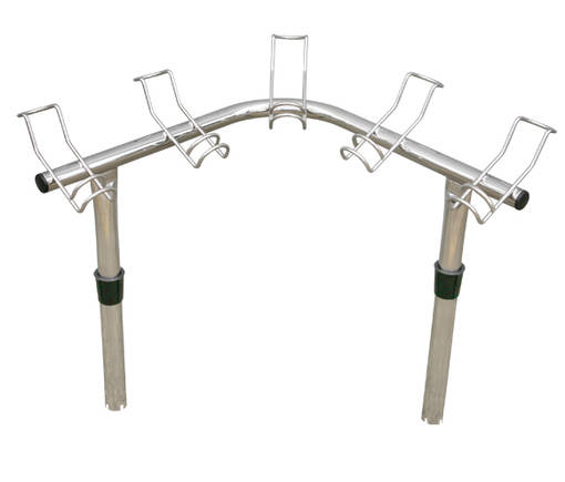 OS ROD HOLDER 5 WAY CORNER RACK STAINLESS STEEL - Fisketillbehör - D130557 - 1
