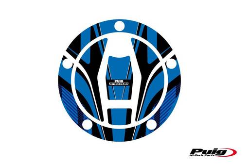 Puig Fuel Cap Cover Mod. Radical Kawasaki C/Blue - Dekaler - D185747 - 1