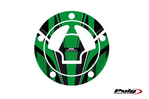 Puig Fuel Cap Cover Radical Kawasaki C/Green - Dekaler - D183277 - 1