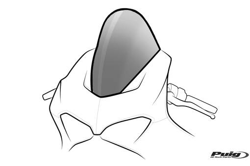 Puig R-Racer Screen Cbr1000Rr-R Fireblade/Sp 20' - Stänk- & kedjeskydd - D373947 - 1