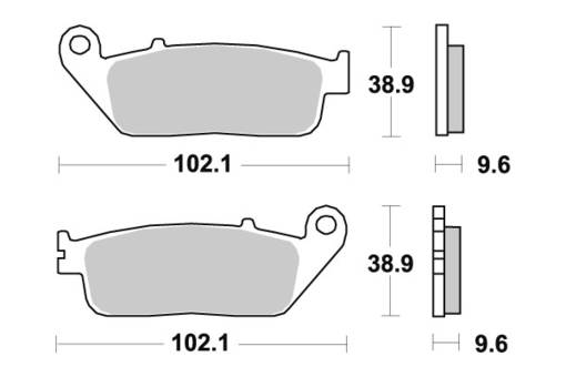 Sbs Bromsklossats Sintered - Bromsbelägg - D106977 - 1