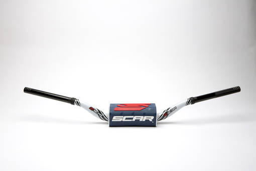 Scar Handlebar O² COLOR Ø28,6 (1 1/8”) - 65/85 Low Mini - WHITE Bar - DARK BLUE - Styren - D461377 - 1